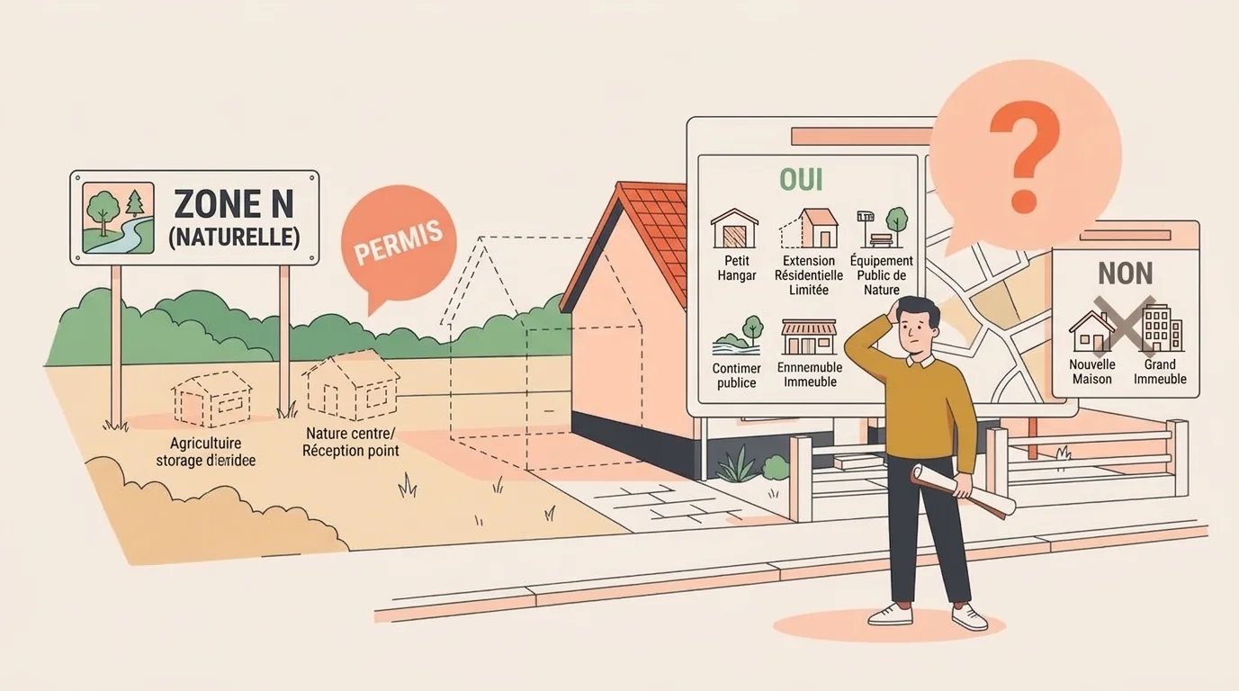 Construire en zone N : quelles constructions restent possibles en zone naturelle ? — Bafter